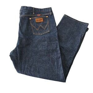 Wrangler Mens Jeans Dark Wash Relaxed Fit Rigid Straight Leg 31MWZDN 46x32